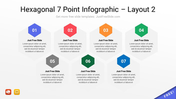 Hexagonal 7 Point PPT Infographic – Layout 2