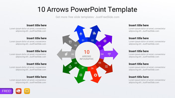 10 Arrows PowerPoint Template (6 Slides)