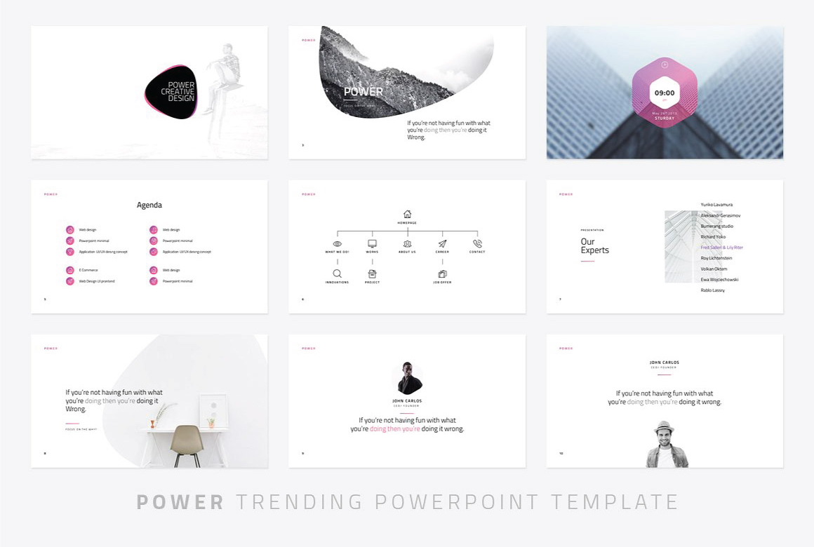Power Modern Powerpoint Template Just Free Slides,Annual Report Layout Design Template