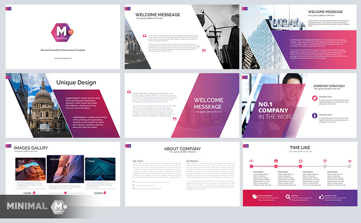 Minimal Free business PowerPoint Template (20+slides ...