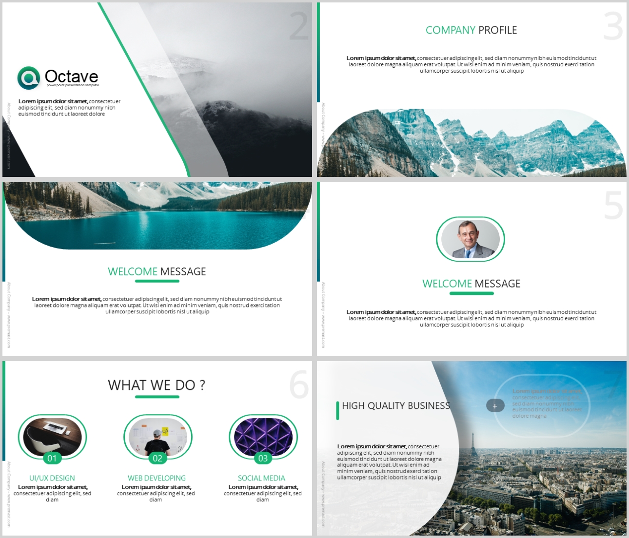 Octave Free PowerPoint Presentation Template - Just Free ...