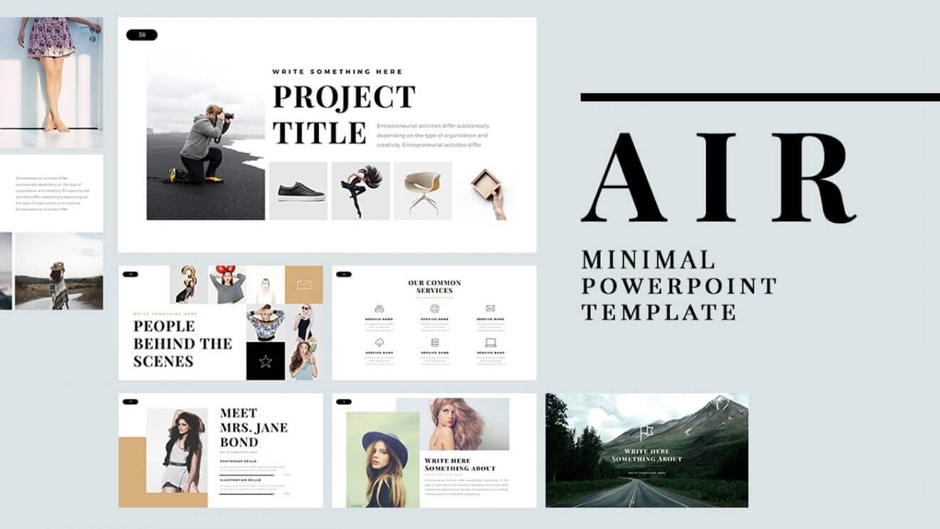 air free powerpoint template 9 slides